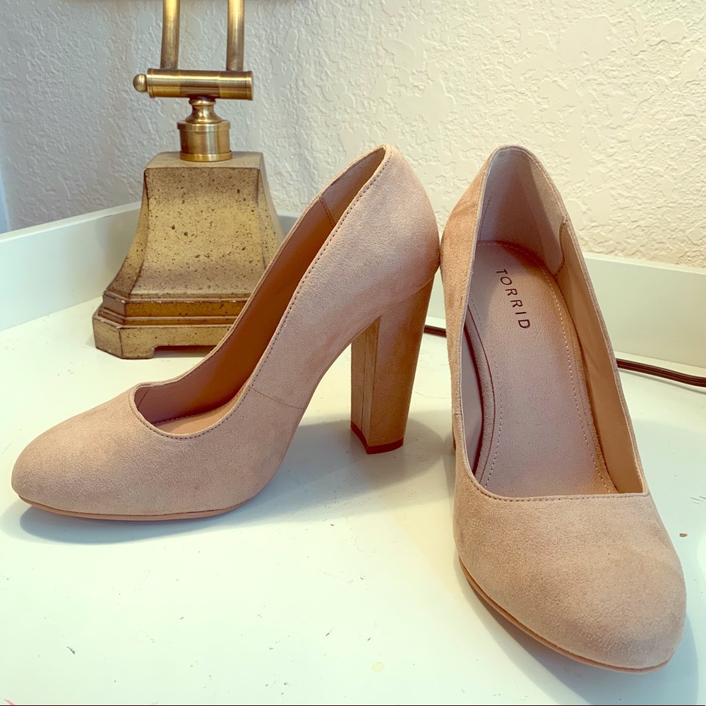 Tan Suede Torrid Heels